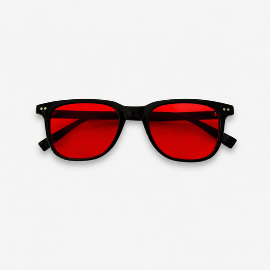 Old Night square blue light glasses with deep amber Sleep lenses
