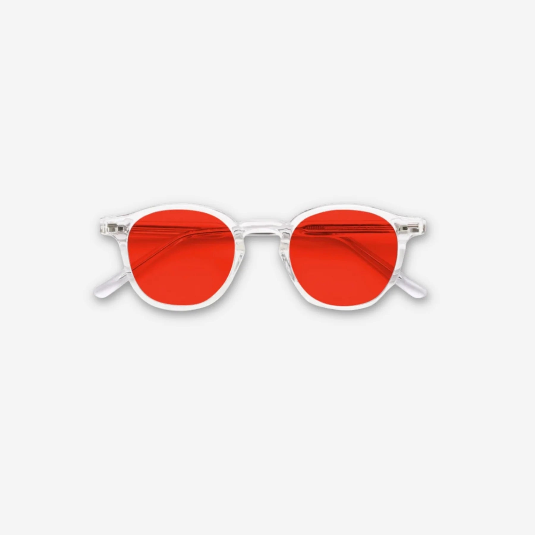 Old Night round blue light glasses, side view